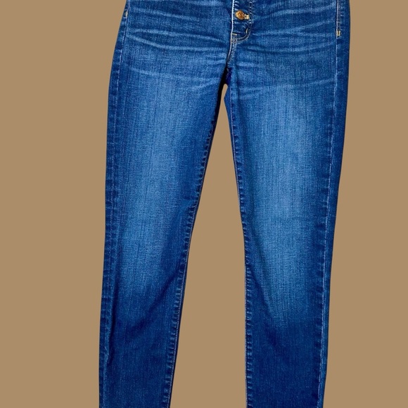 Madewell ‘Tall 9” Mid-Rise Skinny Jeans in Hayes Wash: Button-Front Edition’ 28T - Picture 8 of 16